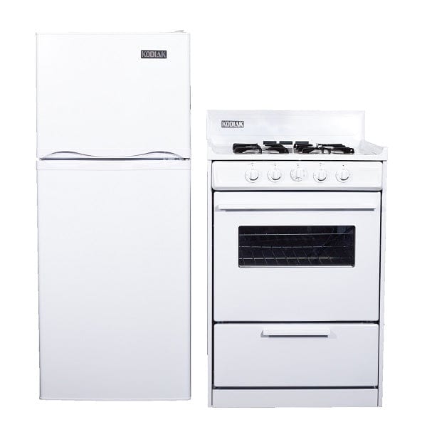 Ben&#39;s Discount Supply Kodiak Matching Set - 6 cu ft DC Refrigerator Freezer and 24&quot; Propane Range KOG6DC24