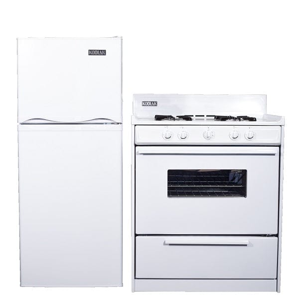 Ben&#39;s Discount Supply Kodiak Matching Set - 6 cu ft DC Refrigerator Freezer and 30&quot; Propane Range KOG6DC30