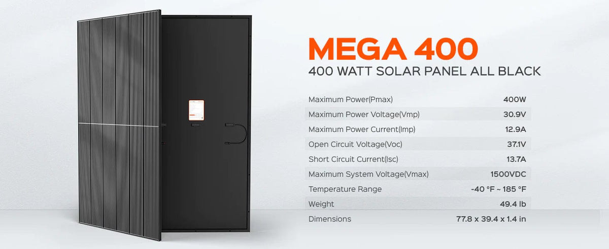 Ben&#39;s Discount Supply Solar Panels MEGA 400 Watt Monocrystalline Solar Panel | High Efficiency | Best Panel for Grid-Tie and Off-Grid- Free Shipping