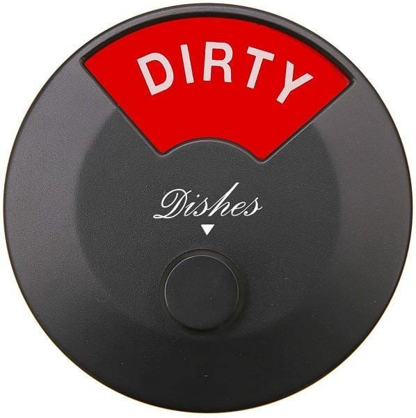 Home Medley Dishwasher Magnet Clean Dirty Sign, Round and Rotating Design,  Non-Scratching Magnet and 3M Adhesive Stickers, Perfect Kitchen Gadgets for