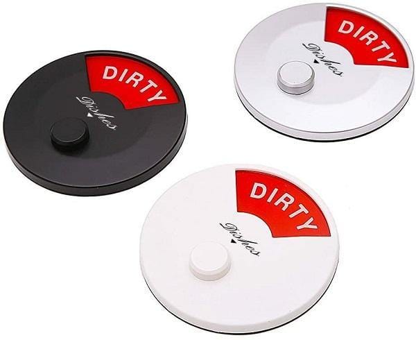 Home Medley Home Essentials Home Medley Dishwasher Magnet Clean Dirty Sign, Round and Rotating Design, Non-Scratching Magnet and 3M Adhesive Stickers, Perfect Kitchen Gadgets for All Dishwashers (Black) FREE SHIPPING!!