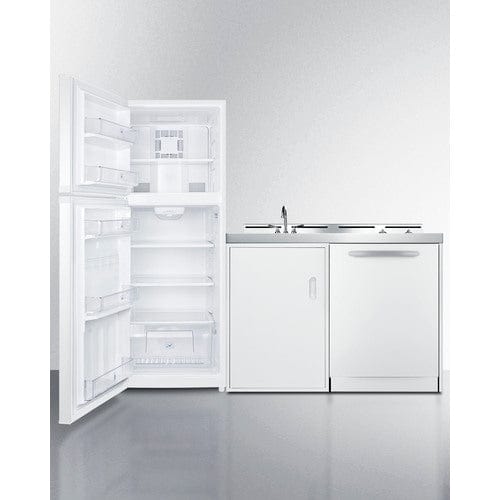 Summit Prefabricated Kitchens &amp; Kitchenettes Summit 75&quot; Wide All-In-One Kitchenette with Dishwasher ACKDW751G