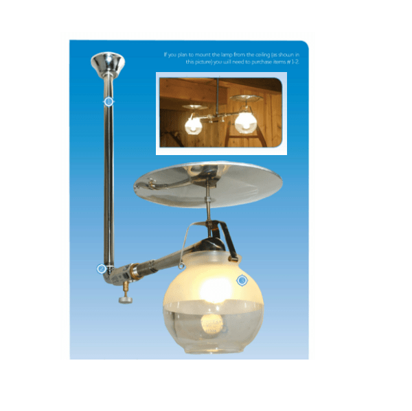 Midstate Lighting Midstate Lamp Model 450 Ceiling Mount - Double (Propane LP or Natural Gas) - Out of Stock