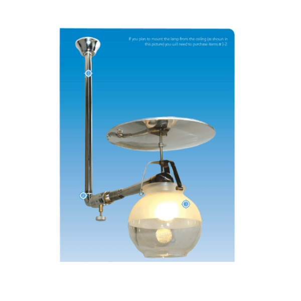 Midstate Lighting Midstate Lamp Model 450 Ceiling Mount - Single (Propane LP or Natural Gas) - Out of Stock
