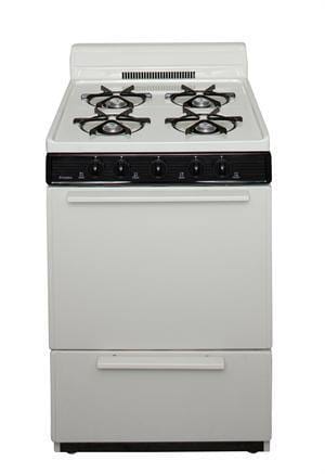 Premier Natural Gas Range/Stove Premier BCK100TP 24&quot; Battery Ignition Gas Range Biscuit with Black Trim CALL FOR AVAILABILITY