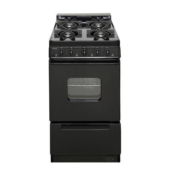 Premier Natural Gas Range/Stove Premier BHK5X0BP 20&quot; Battery Ignition Gas Range with Sealed Burners Black CALL FOR AVAILABILITY