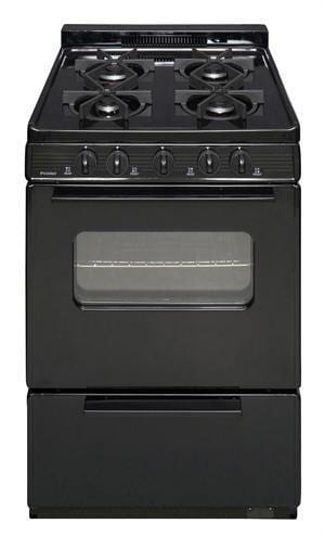 Premier Natural Gas Range/Stove Premier BJK5X0BP 24" Battery Ignition Black Range with 4 Variable Sealed Burners CALL FOR AVAILABILITY