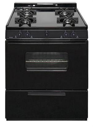 Premier Natural Gas Range/Stove Premier BMK5X0BP 30" Battery Ignition Gas Range with 4 Sealed Variable Burners Black CALL FOR AVAILABILITY