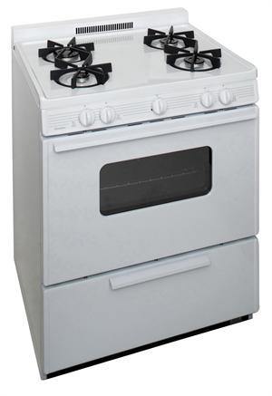 Premier Natural Gas Range/Stove Premier BMK5X0OP 30&quot; Battery Ignition Gas Range with 4 Sealed Variable Burners White on White CALL FOR AVAILABILITY