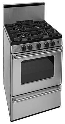 Premier Natural Gas Range/Stove Premier Pro Series P24S3202PS 24" Stainless Range with Electronic Ignition