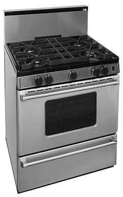 Premier Natural Gas Range/Stove Premier Pro Series P30B3202PS 30&quot; Stainless Range with Battery Ignition CALL FOR AVAILABILITY