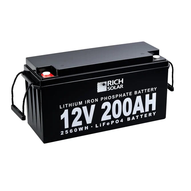 Rich Solar Solar Batteries 12V 200Ah LiFePO4 Lithium Iron Phosphate Battery - Free Shipping!