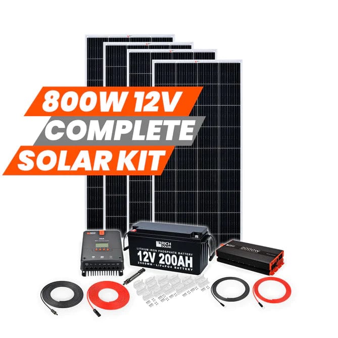 Rich Solar Solar Power Kits 800 Watt Complete Solar Kit with LiFePO4 Battery - Free Shipping!