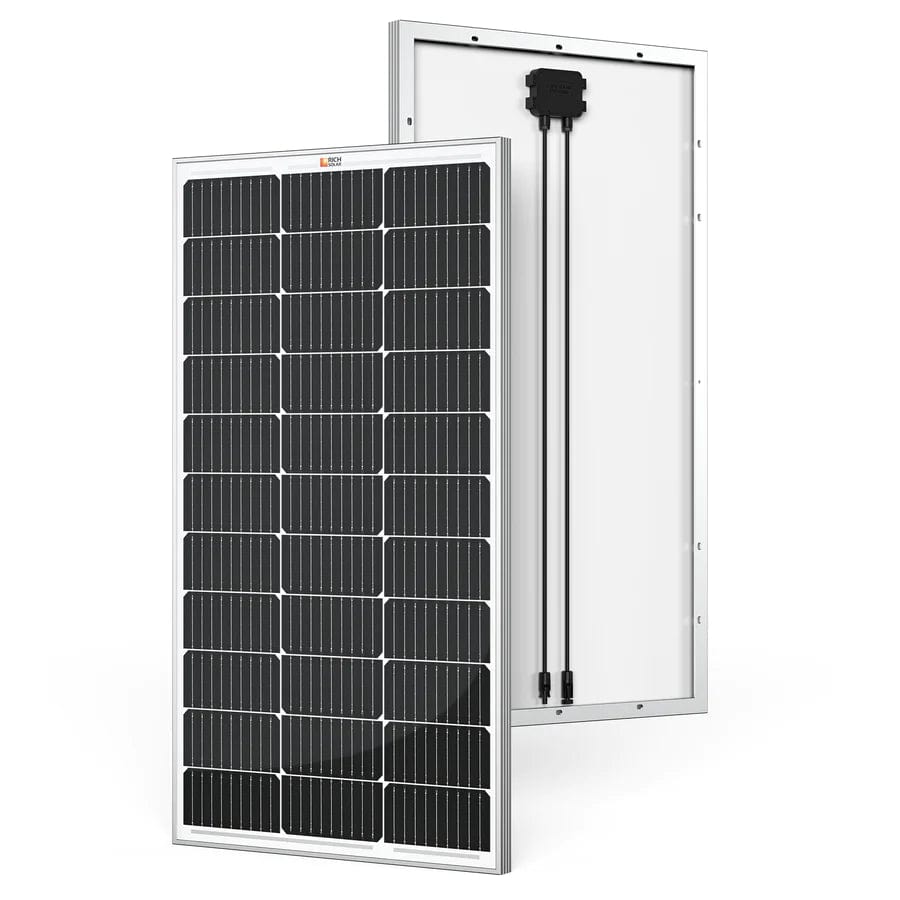 Rich Solar Solar Panels MEGA 100 Watt Monocrystalline Solar Panel | Best 12V Panel for VAN RVs and Off-Grid | 25-Year Output Warranty | UL Certified - Free Shipping!