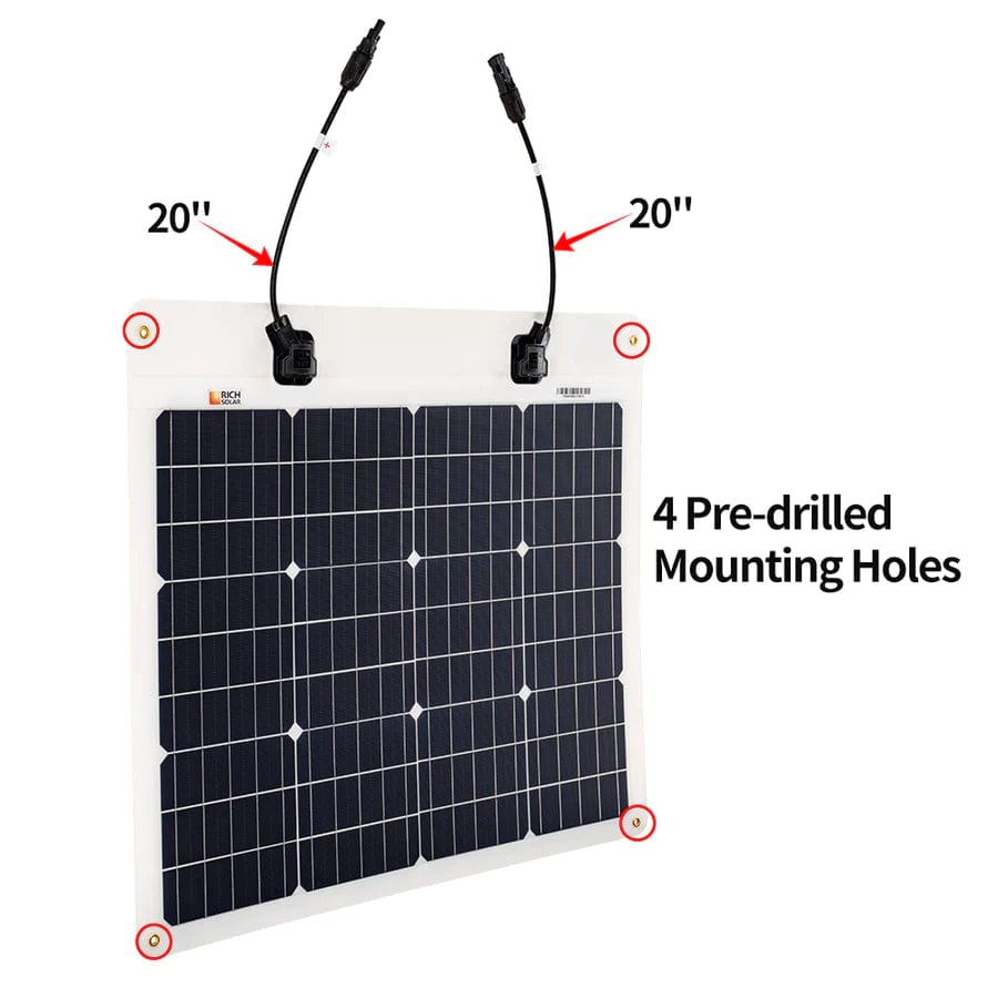 Rich Solar Solar Panels MEGA 50 Watt Flexible Solar Panel Backorder - Free Shipping