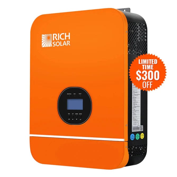 Rich Solar Solar Charge Controllers and Inverters Rich Solar 3000 Watt (3kW) 48 Volt Off-grid Hybrid Solar Inverter FREE SHIPPING!