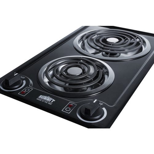 Summit Summit 12&quot; Wide 115V 2-Burner Coil Cooktop CCE212BL