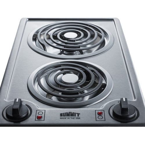 Summit Summit 12&quot; Wide 115V 2-Burner Coil Cooktop CCE213SS
