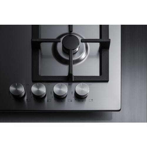 Summit Gas Cooktop Summit 24&quot; Wide 4-Burner Natural Gas Cooktop (Stainless Steel) GCJ4SS