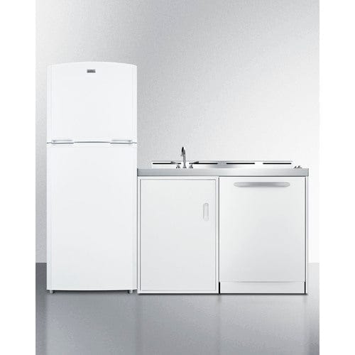 Summit Prefabricated Kitchens &amp; Kitchenettes Summit 75&quot; Wide All-In-One Kitchenette with Dishwasher ACKDW75