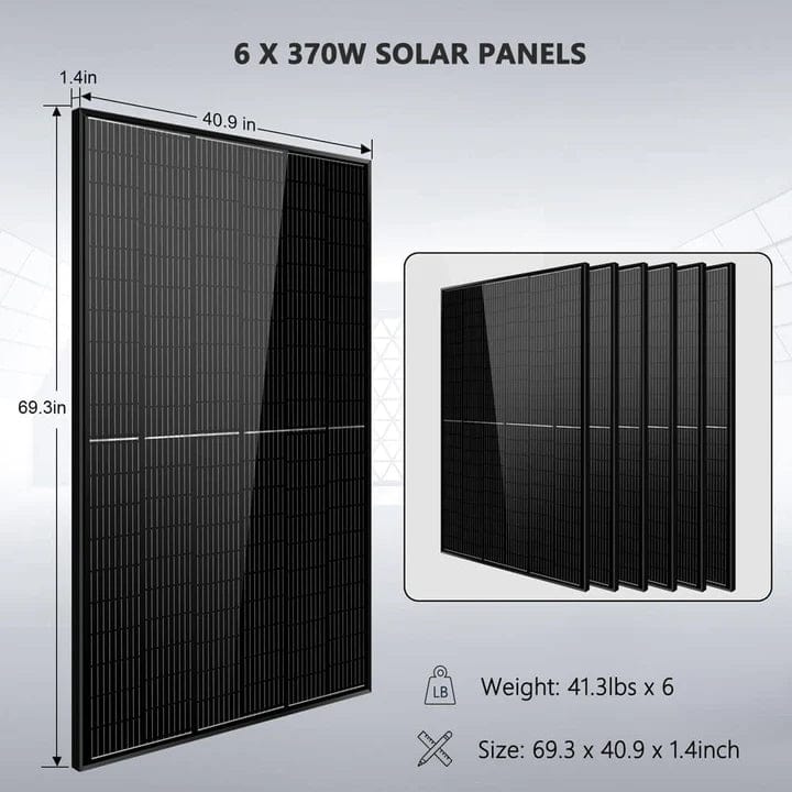 Sungold Power Off-Grid Solar Kit 5000W 48VDC 120V 5.12kwh Powerwall Battery 6 X 200 Watts Solar Panels SGM-5K5E