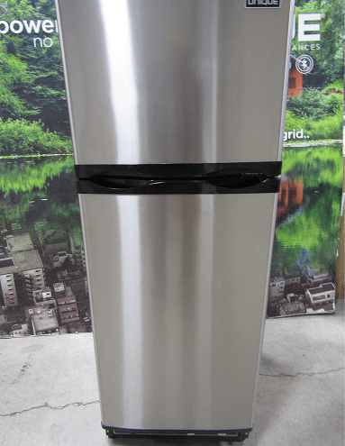 Unique Scratch and Dent or Pre-Owned Off-Grid Appliances New Scratch and Dent Unique 10 cu/ft Propane Refrigerator Dual Power (Propane/110V)  High End Interior 2.1 cu/ft Freezer UGP­10C SM SS (Stainless) Serial #15218