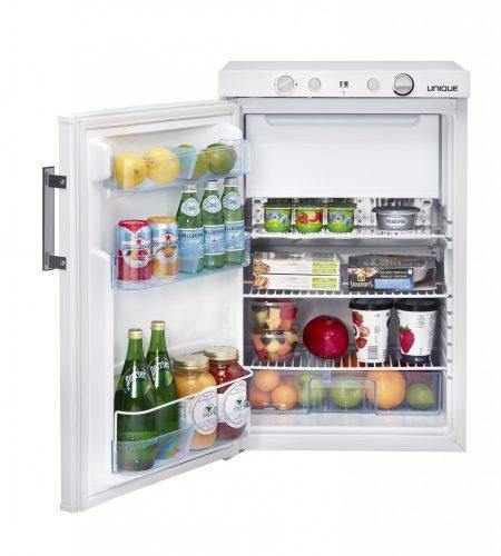Unique Propane Refrigerator Unique 3.4 cu/ft 3 Way Portable Propane Refrigerator (LP/110V/12V) CSA Approved, UGP-3 SM W (White)