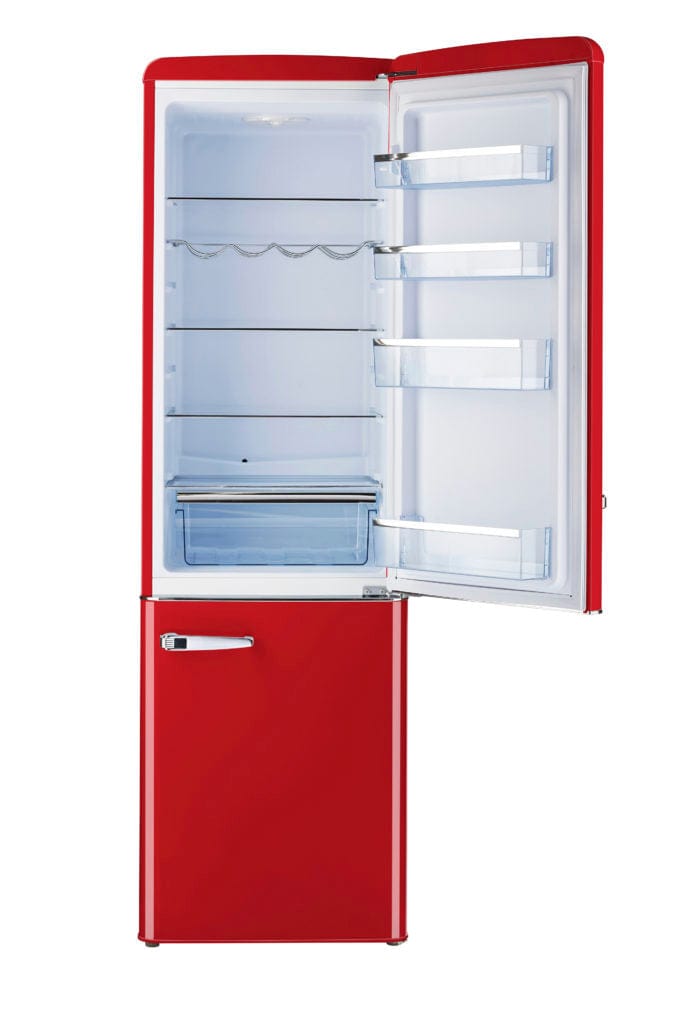 Unique Unique Appliances Unique 9 cu/ft Bottom Mount Retro Refrigerator UGP-275L R AC  (Red)